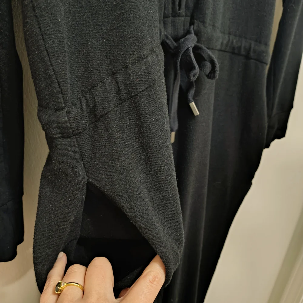 Smash + Tess Black Harris Hoodie Romper in Midnight Black - Picture 4 of 7